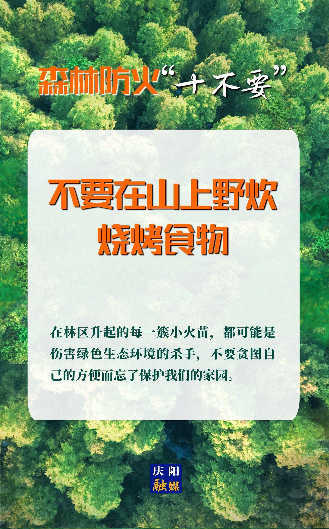 【微海報】森林防火“十不要”③丨不要在山上野炊、燒烤食物